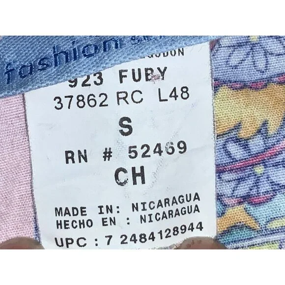 Easter Nurse Scrub Top Medical Nurse Uniform Size small - Picture 10 of 10